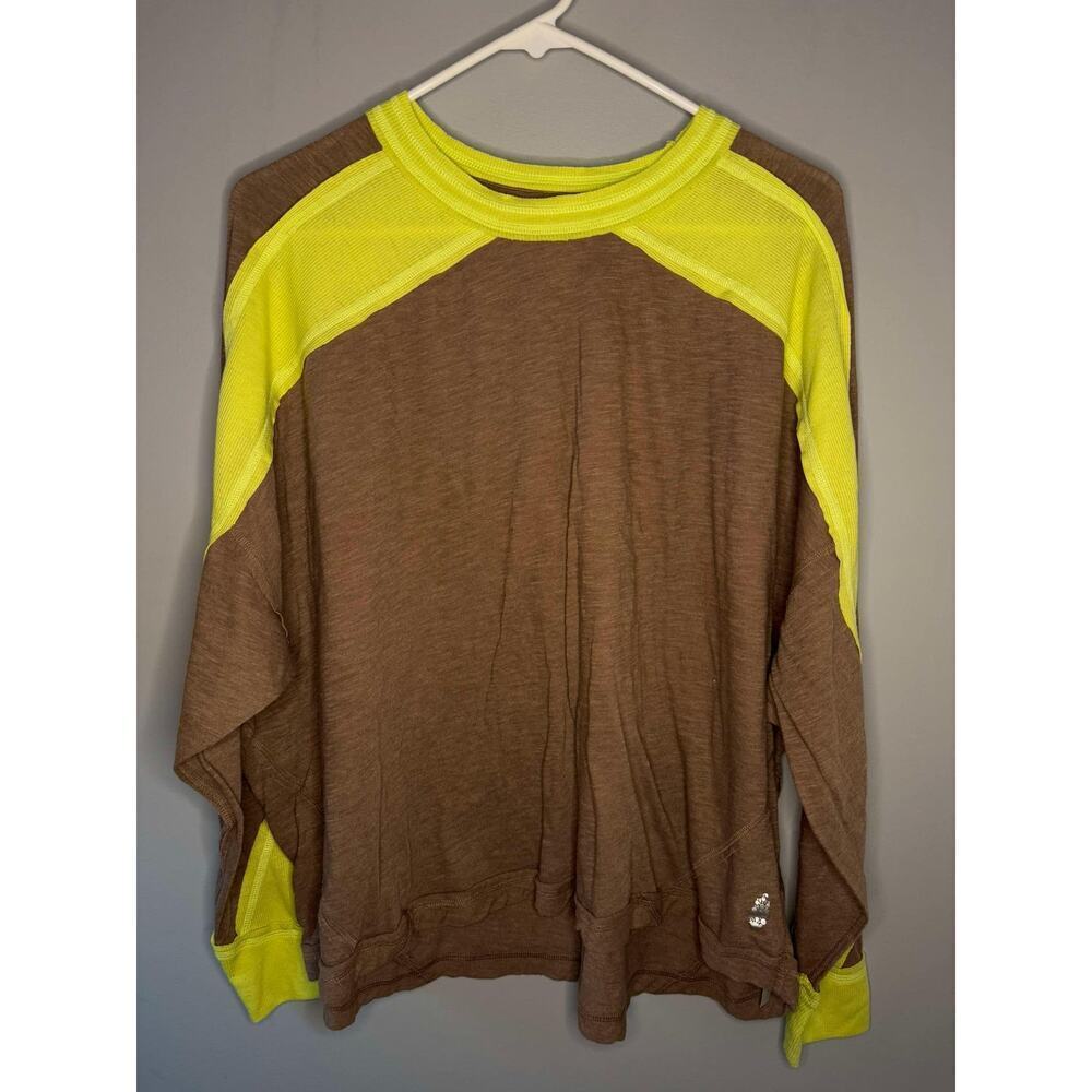 FP Movement All About It Colorblock Long Sleeve Workout Top Elderberry Tea Med - Picture 3 of 12
